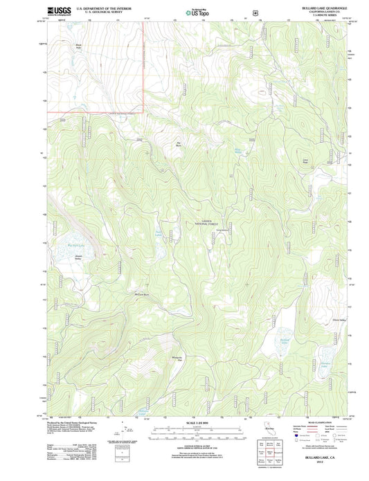 2012 Bullard Lake, CA - California - USGS Topographic Map