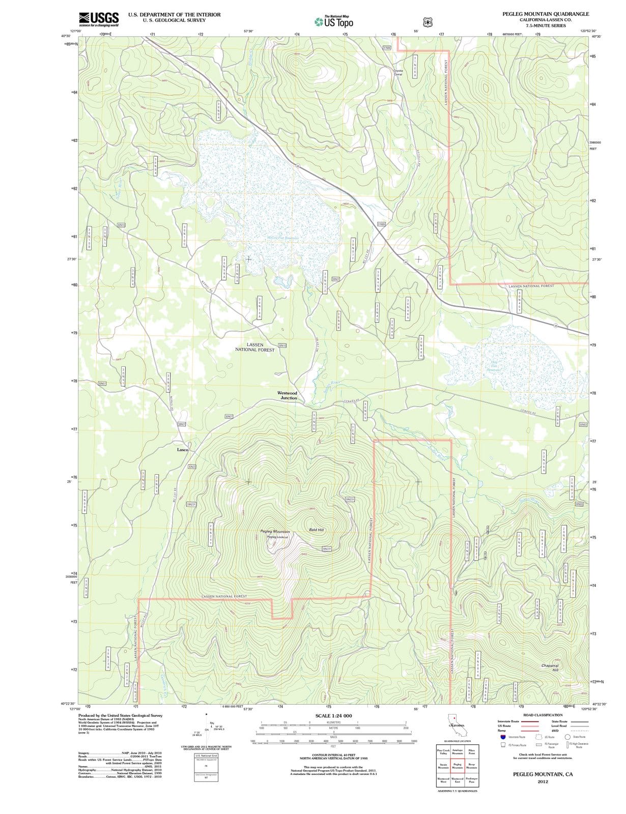2012 Pegleg Mountain, CA - California - USGS Topographic Map