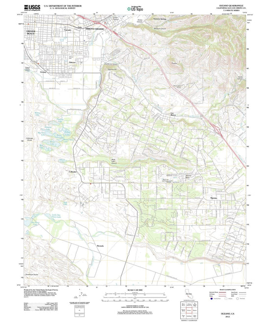 2012 Oceano, CA - California - USGS Topographic Map v2