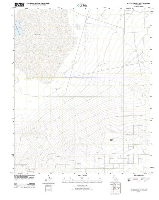 2012 Rogers Lake South, CA - California - USGS Topographic Map