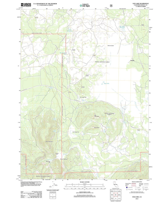 2012 Egg Lake, CA - California - USGS Topographic Map
