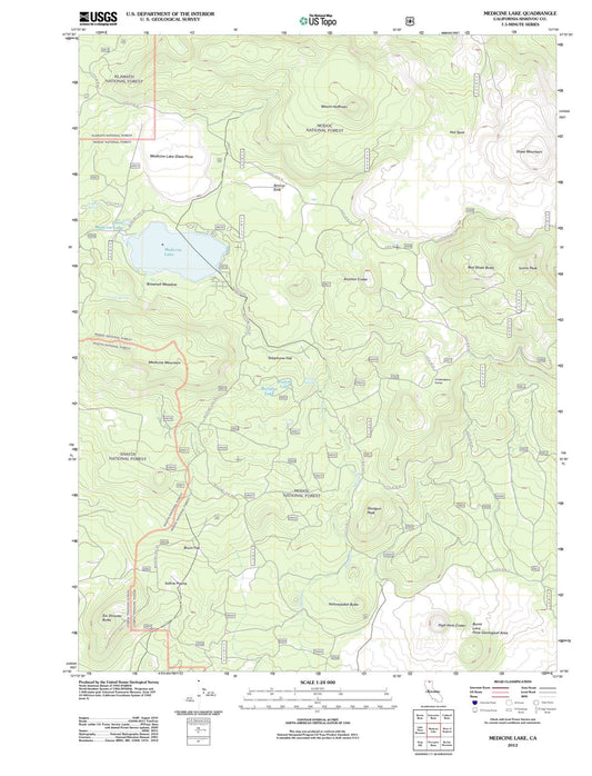 2012 Medicine Lake, CA - California - USGS Topographic Map