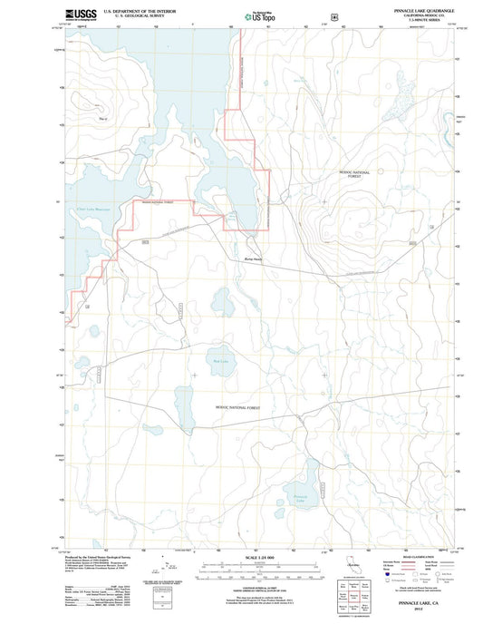 2012 Pinnacle Lake, CA - California - USGS Topographic Map