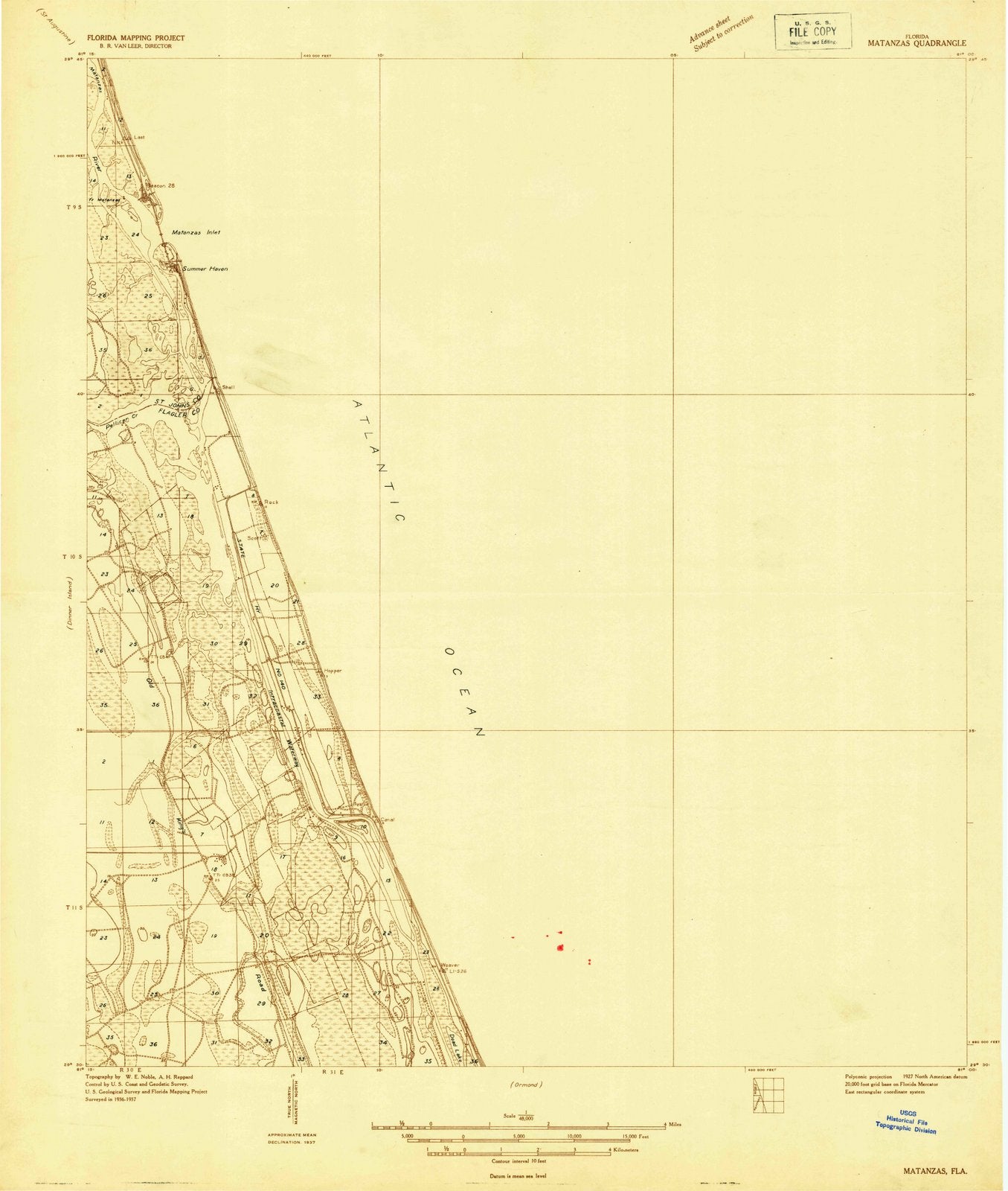 1927 Matanzas, FL - Florida - USGS Topographic Map