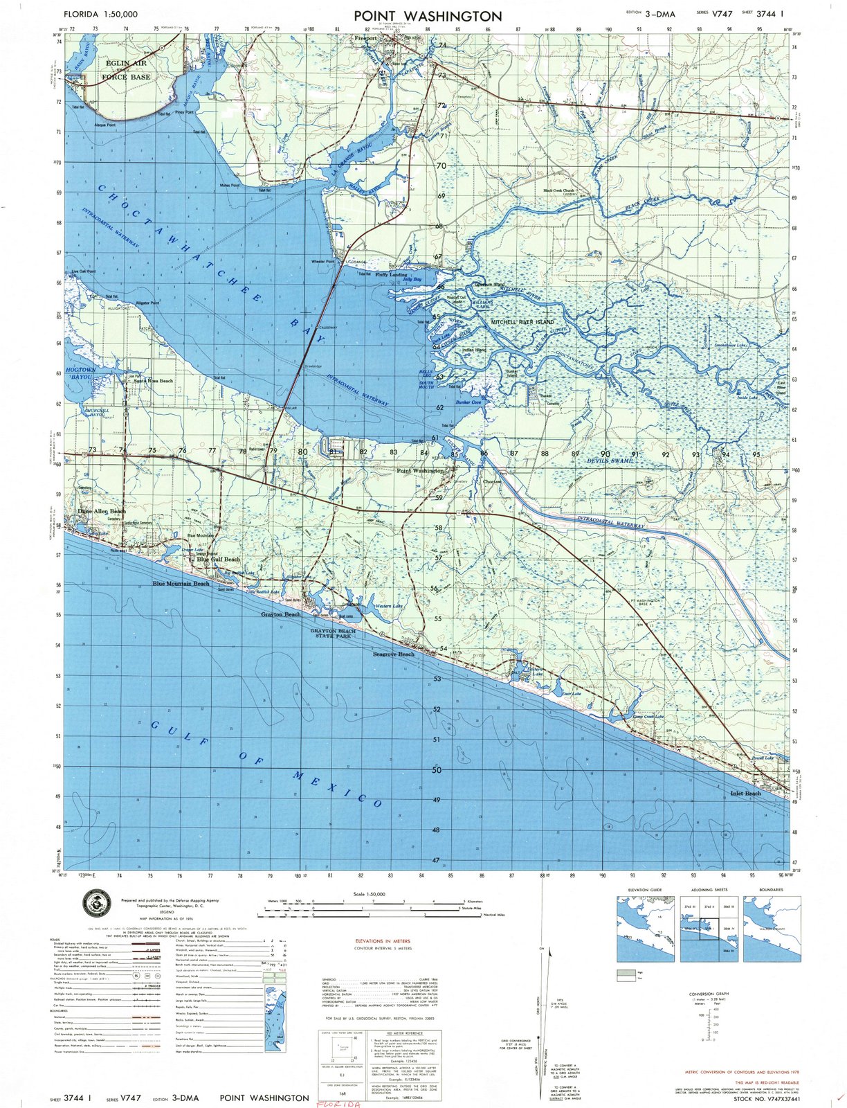 1974 Point Washington, FL - Florida - USGS Topographic Map