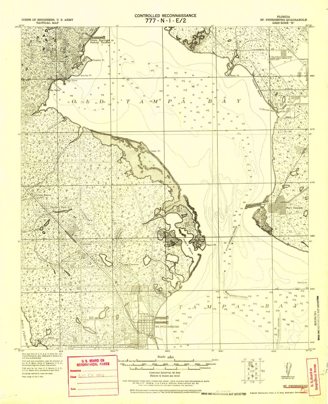 1921 St. Petersburg, FL - Florida - USGS Topographic Map