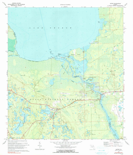 1972 Astor, FL - Florida - USGS Topographic Map
