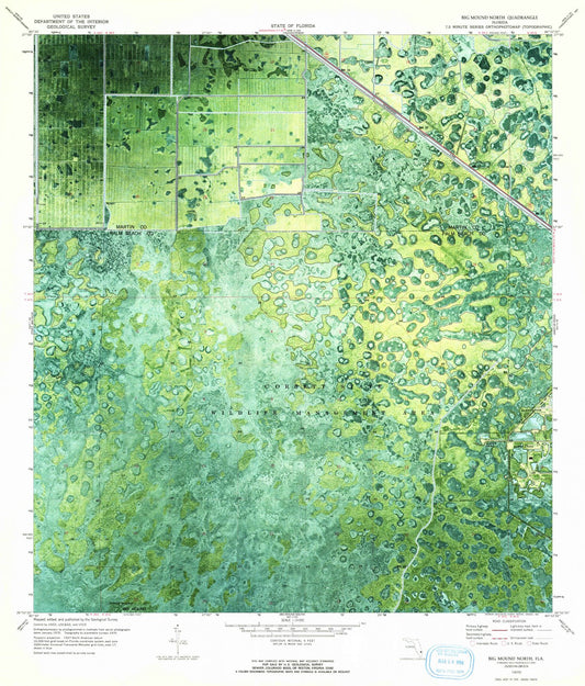 1970 Big Mound North, FL - Florida - USGS Topographic Map