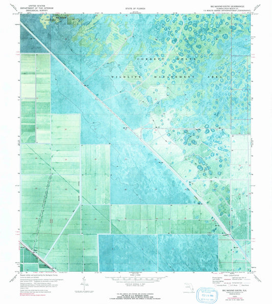 1970 Big Mound South, FL - Florida - USGS Topographic Map