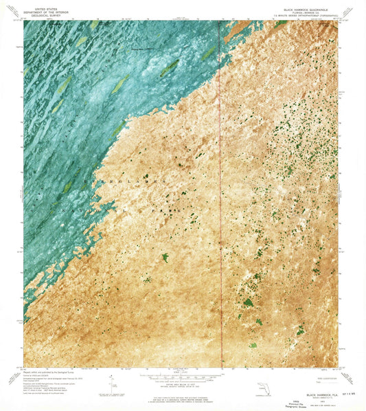 1972 Black Hammock, FL - Florida - USGS Topographic Map