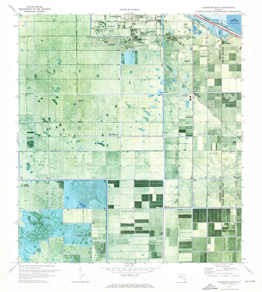 1970 Clewiston South, FL - Florida - USGS Topographic Map