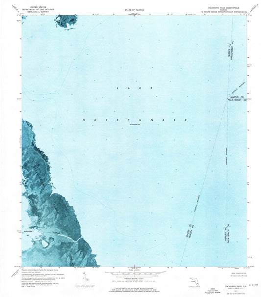 1971 Cochrans Pass, FL - Florida - USGS Topographic Map
