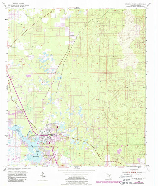 1954 Crystal River, FL - Florida - USGS Topographic Map