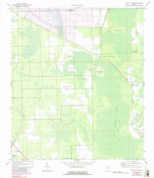 1970 Dinner Island, FL - Florida - USGS Topographic Map