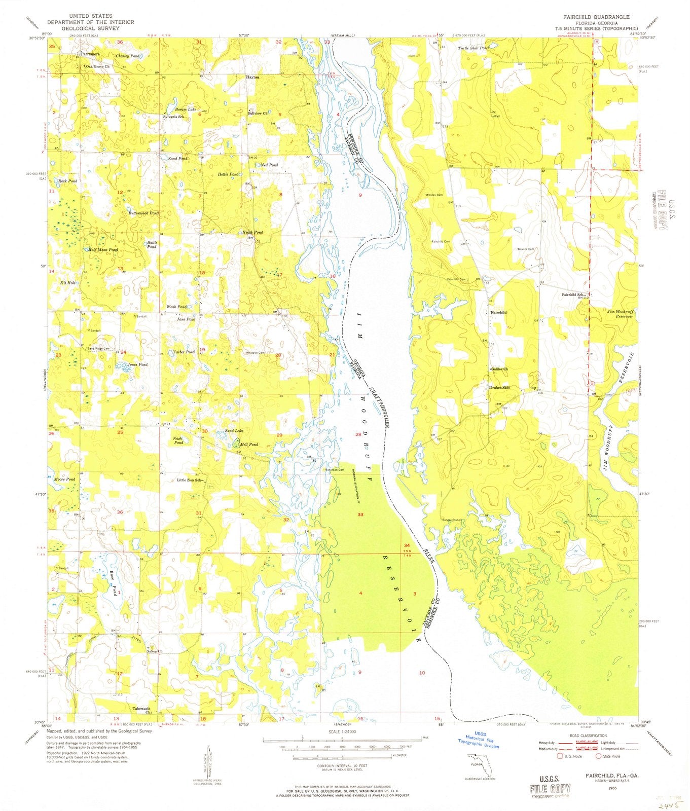 1955 Fairchild, GA - Georgia - USGS Topographic Map