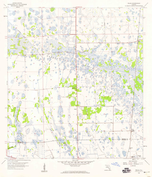 1958 Felda, FL - Florida - USGS Topographic Map v3