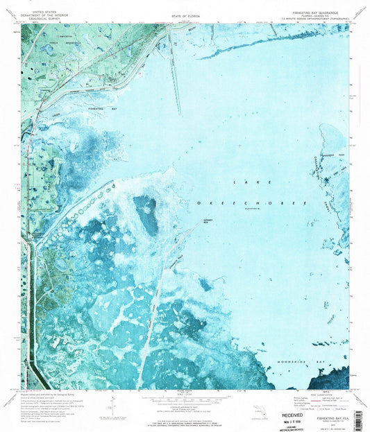 1971 Fisheating Bay, FL - Florida - USGS Topographic Map