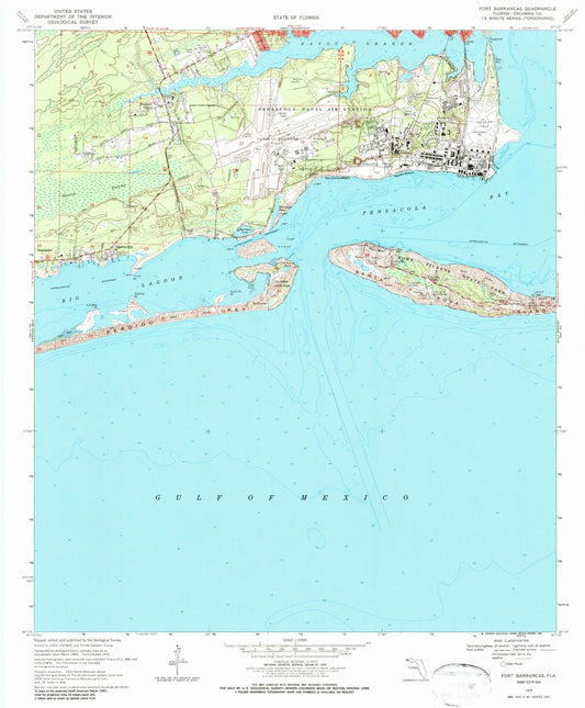 1970 Fort Barrancas, FL - Florida - USGS Topographic Map