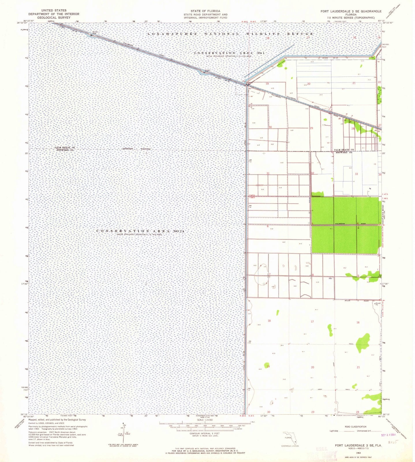 1963 Fort Lauderdale, FL - Florida - USGS Topographic Map