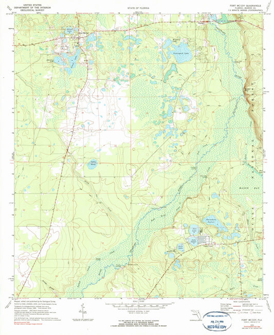 1970 Fort Mc Coy, FL - Florida - USGS Topographic Map