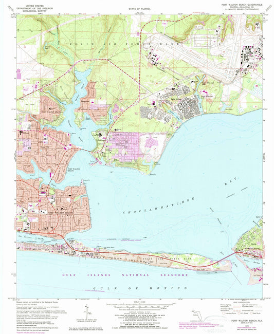 1970 Fort Walton Beach, FL - Florida - USGS Topographic Map