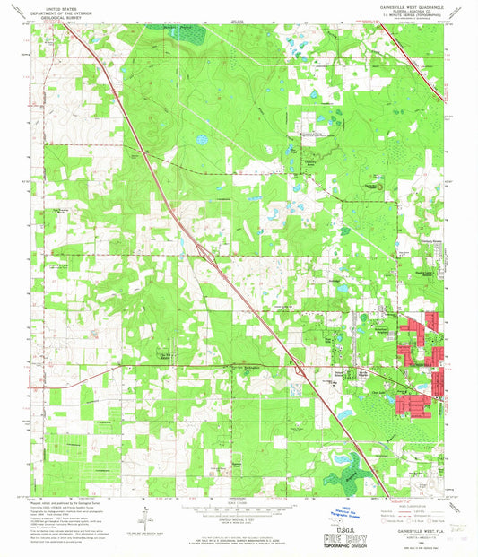 1966 Gainesville, FL - Florida - USGS Topographic Map v2