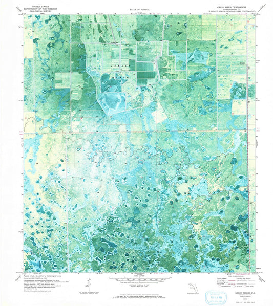 1970 Grassy Marsh, FL - Florida - USGS Topographic Map