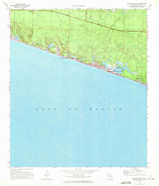 1970 Grayton Beach, FL - Florida - USGS Topographic Map