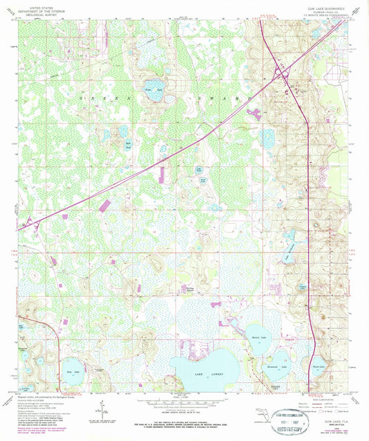 1959 Gum Lake, FL - Florida - USGS Topographic Map