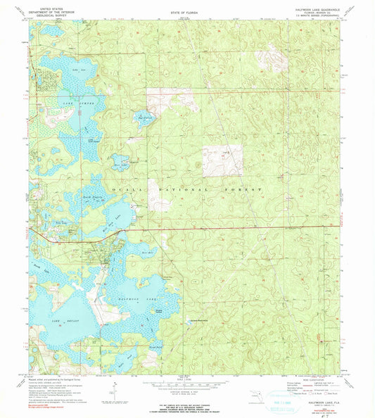 1970 Halfmoon Lake, FL - Florida - USGS Topographic Map