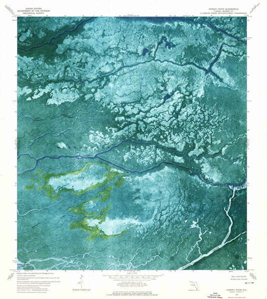 1972 Harney River, FL - Florida - USGS Topographic Map