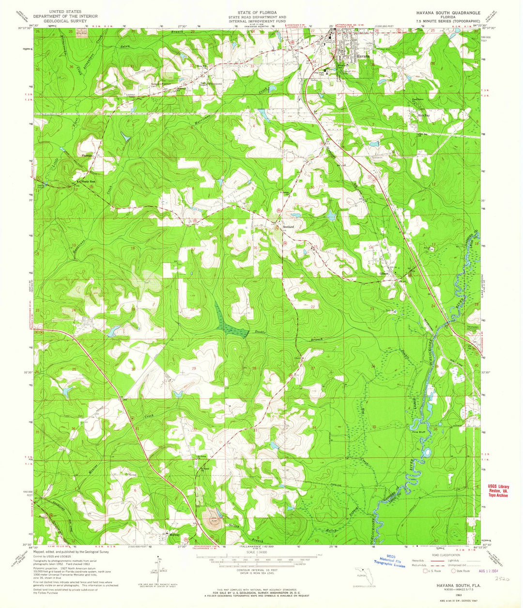 1963 Havana South, FL - Florida - USGS Topographic Map
