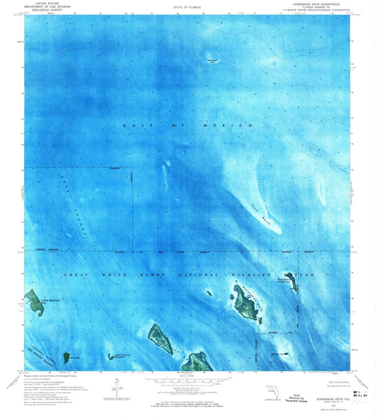 1972 Horseshoe Keys, FL - Florida - USGS Topographic Map