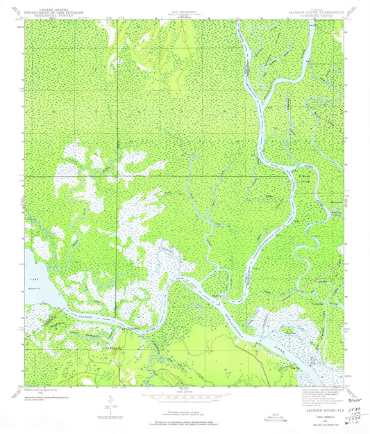 1943 Jackson River, FL - Florida - USGS Topographic Map
