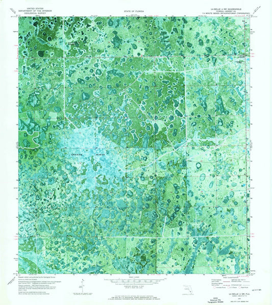 1971 La Belle 4, FL - Florida - USGS Topographic Map