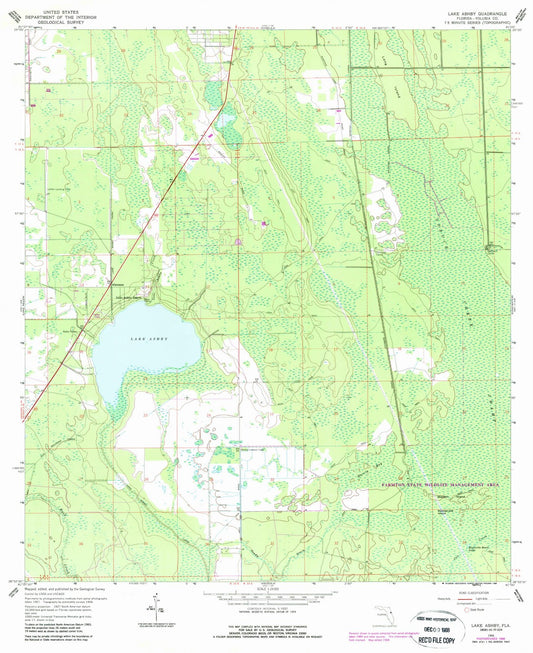 1966 Lake Ashby, FL - Florida - USGS Topographic Map