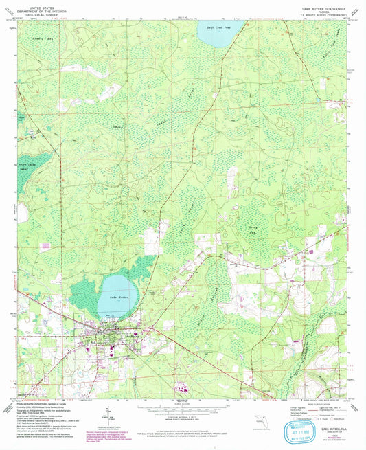 1966 Lake Butler, FL - Florida - USGS Topographic Map