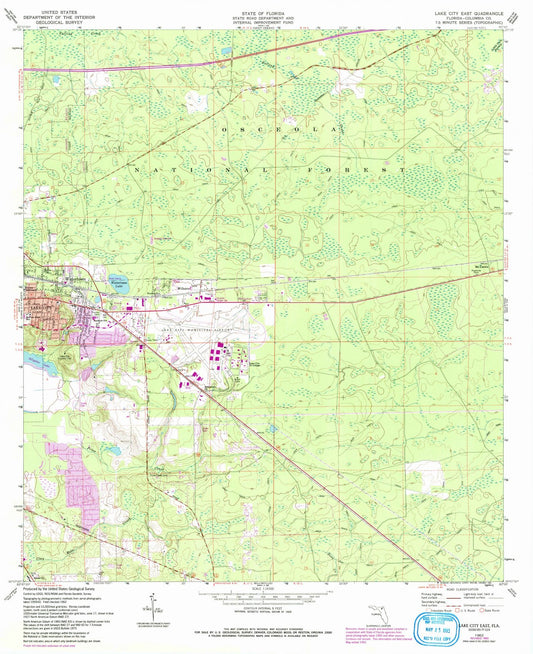 1962 Lake City East, FL - Florida - USGS Topographic Map