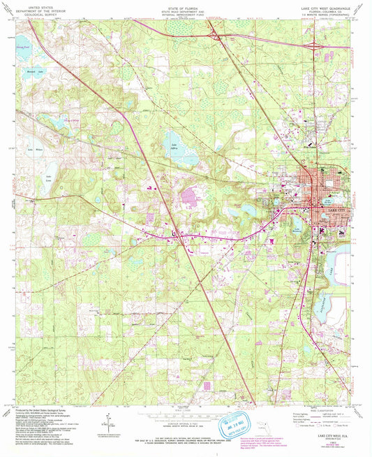 1963 Lake City West, FL - Florida - USGS Topographic Map