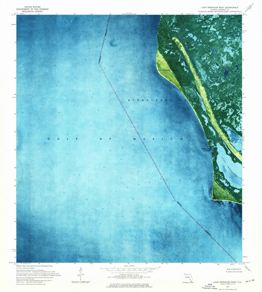 1972 Lake Ingraham West, FL - Florida - USGS Topographic Map