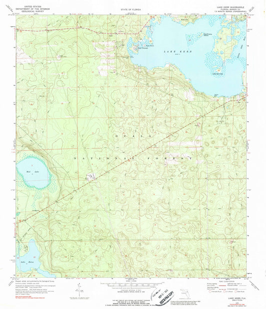 1970 Lake Kerr, FL - Florida - USGS Topographic Map
