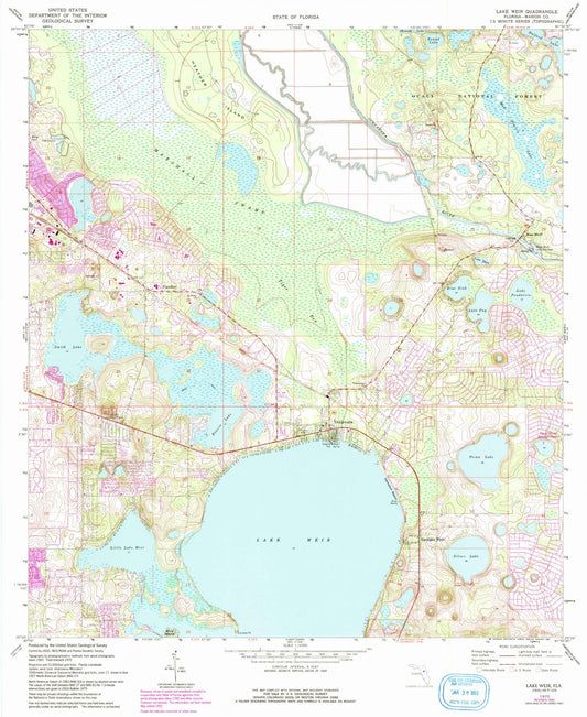 1970 Lake Weir, FL - Florida - USGS Topographic Map