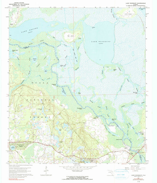 1962 Lake Woodruff, FL - Florida - USGS Topographic Map