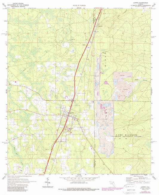 1970 Lawtey, FL - Florida - USGS Topographic Map