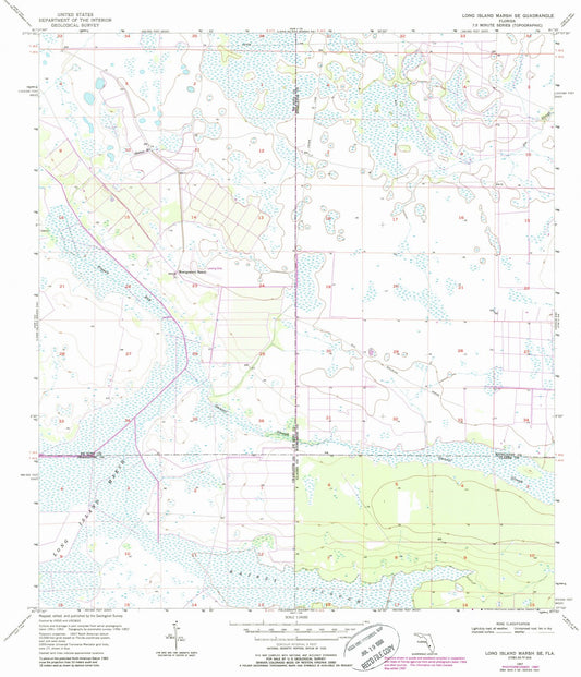 1957 Long Island Marsh, FL - Florida - USGS Topographic Map v3