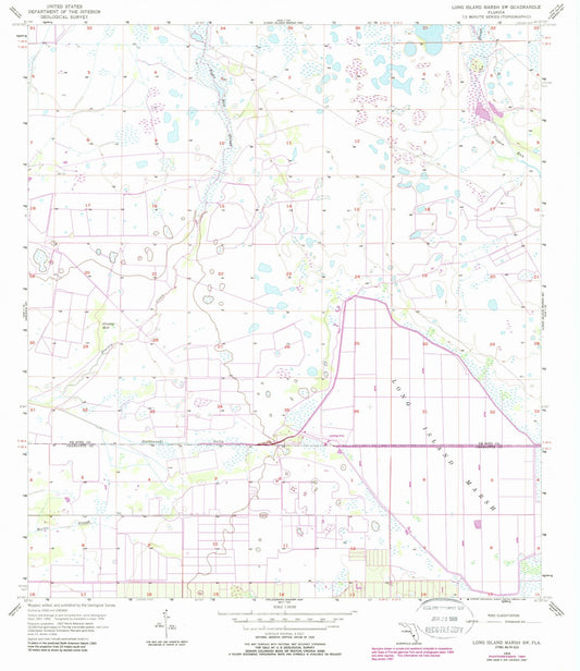 1956 Long Island Marsh, FL - Florida - USGS Topographic Map