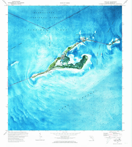 1971 Long Key, FL - Florida - USGS Topographic Map