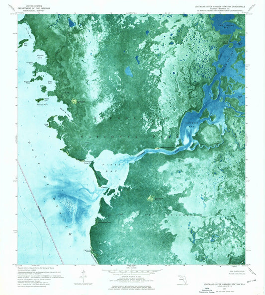 1973 Lostmans River Ranger Station, FL - Florida - USGS Topographic Map