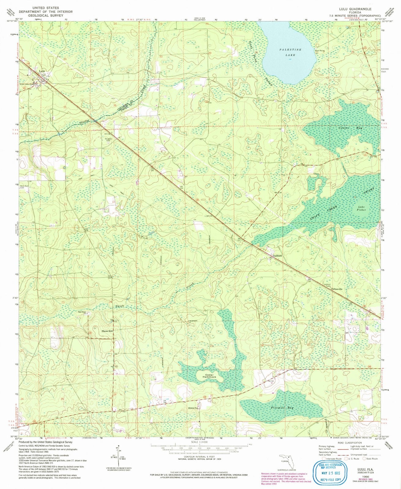 1966 Lulu, FL - Florida - USGS Topographic Map