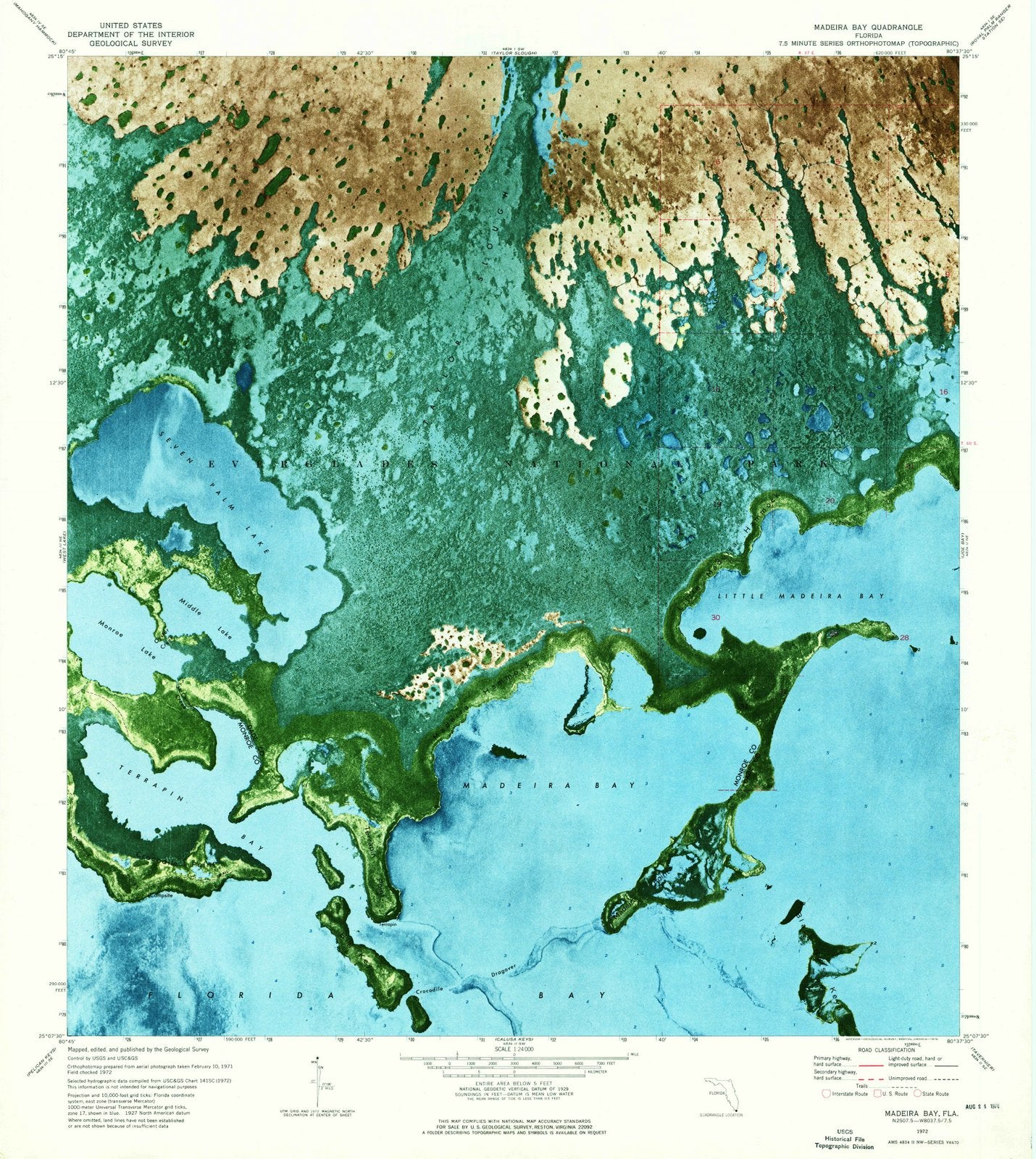 1972 Madeira Bay, FL - Florida - USGS Topographic Map